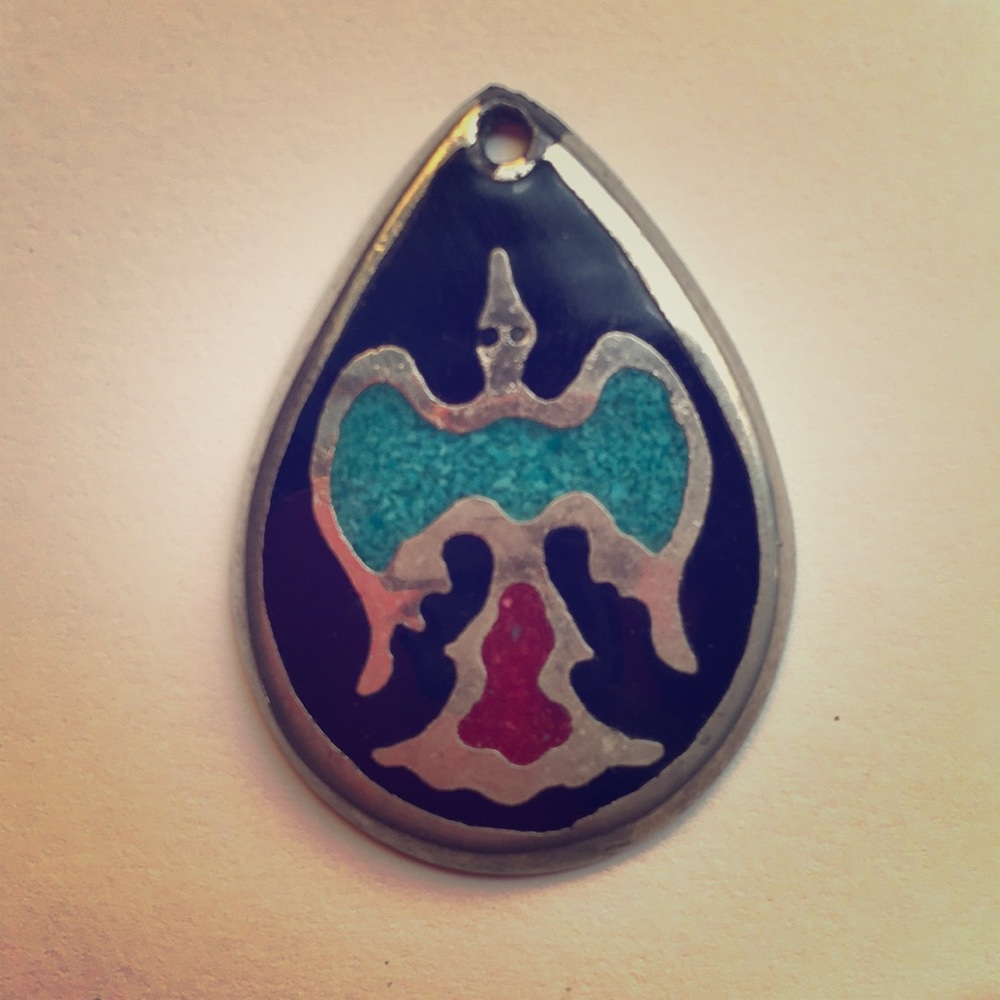 Firebird Pendant Turquoise and silver